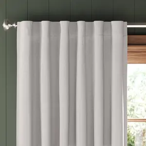 1pc 84"x50" Velvet Blackout Window Curtain Panel Silver - Threshold