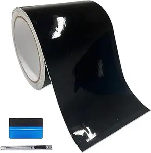 Free Tool Kit High Gloss Vinyl Wrap Kit for Black Out Chrome Delete Window Trim Door Trim (3Inches x 30Feet)