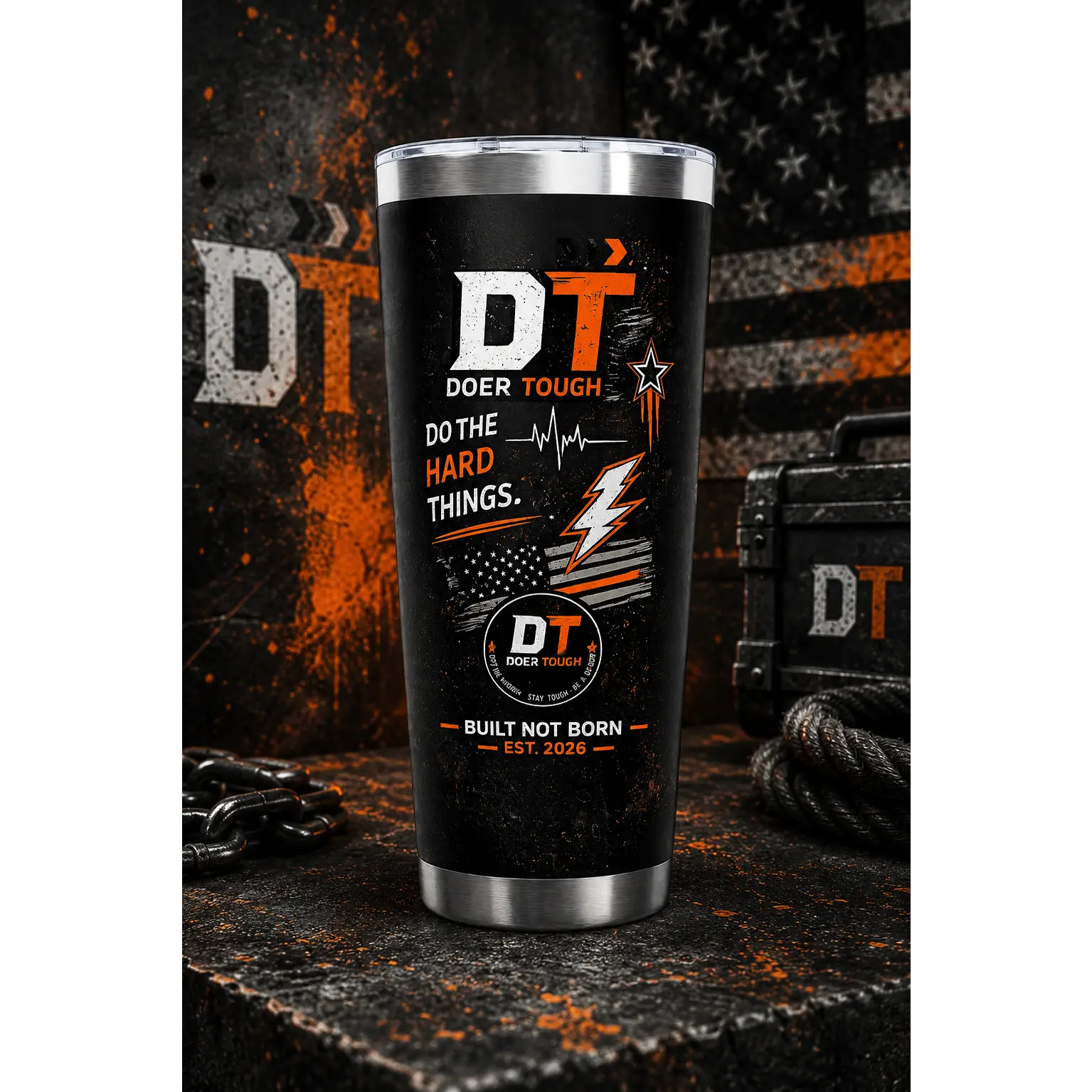 Built Not Born 22oz Copper Insulated Tumbler | Doer Tough
