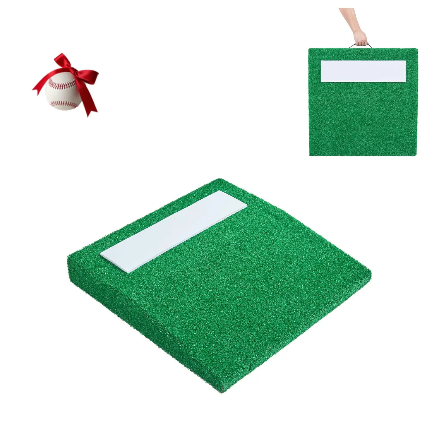 【SummerFinds】VEVOR Pitching Mound,  Portable Baseball Pitcher's Mound, 31 in Indoor Outdoor Pitching Practice and Training Equipment, Softball Pitching Aids with Antifade Turf, Pitching Rubber, Carry Handle
