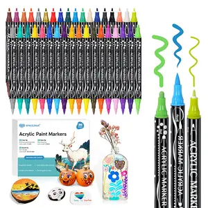 Acrylic paint markers Fine Tip Acrylic Markers, Paint Pens, Coloring Pens, Art Supplies for Adults, Teenagers, Kids, Acrylic Paint Painting Set for Rock, Wood, Glass, Canvas, Fabric, Ceramics, DIY Handmade Jewelry.