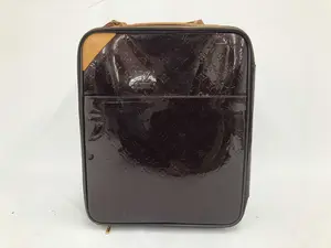 Pre-owned Louis Vuitton Patent Leather and Leather Luggage Patent Leather Monogram Pegase 45 Carryon Roller Suitcase