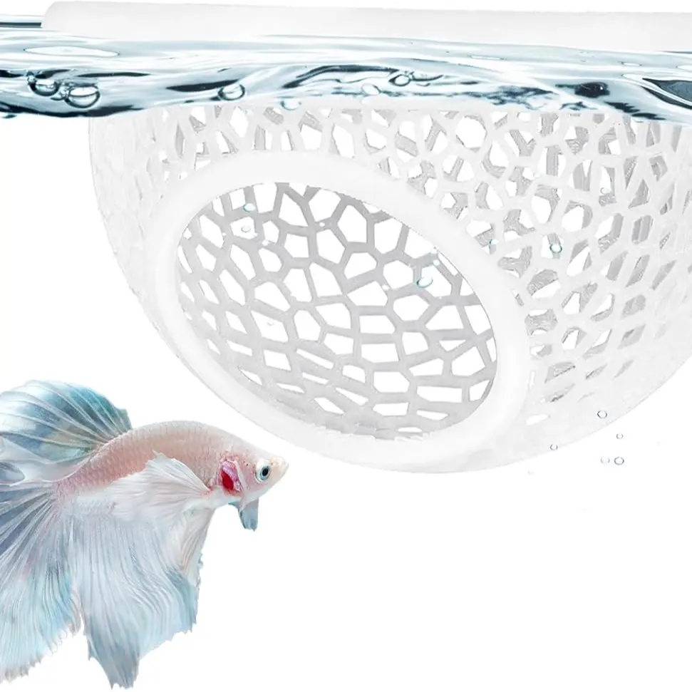 Floating Betta Hide & Shrimp Cave – All-in-One Aquarium Hammock, Feeder, and Safe Resting Spot for Stress-Free Fish Tanks, Eco-Safe