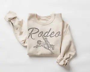 Retro Cowboy Sweatshirt, Rodeo Crewneck, Vintage Style, Unisex Pullover, Western Theme