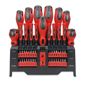 50-Piece Magnetic Screwdriver Set With Plastic Racking, Includes Slotted/Phillips/Torx Mini Precision Screwdriver, Screw Drivers Tool set, DIY Kit for Tools Gift, Men's Tools