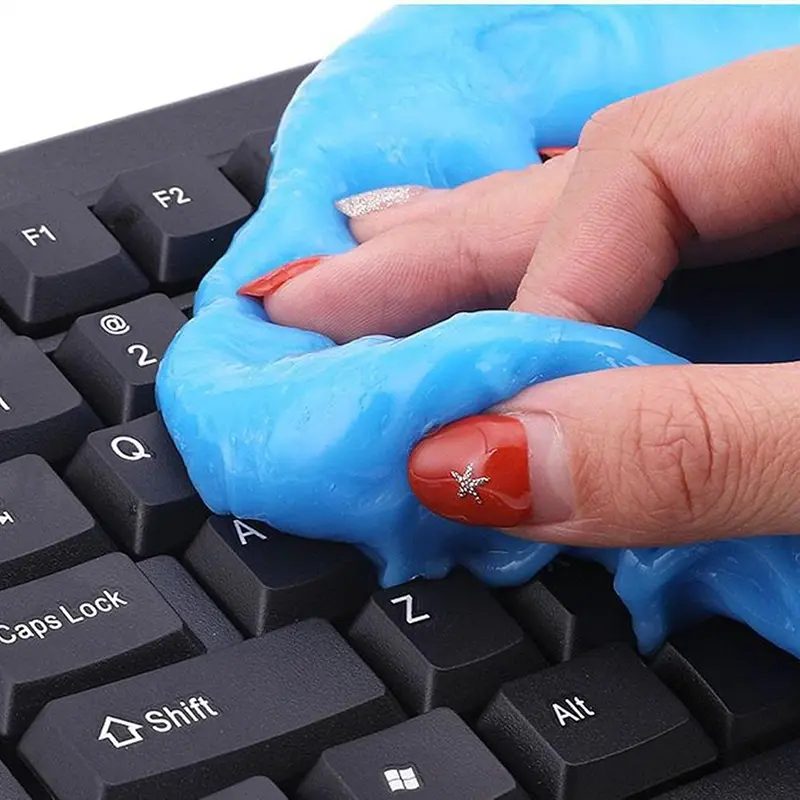 Reusable Universal Gel Slime Cleaning Putty - Easy to Use, No Battery Needed Cleaning Gel Slime Dust Remover with Lint-Free Cloth for Home Keyboards, Auto Vents (Home & Auto Cleaning Supplies)