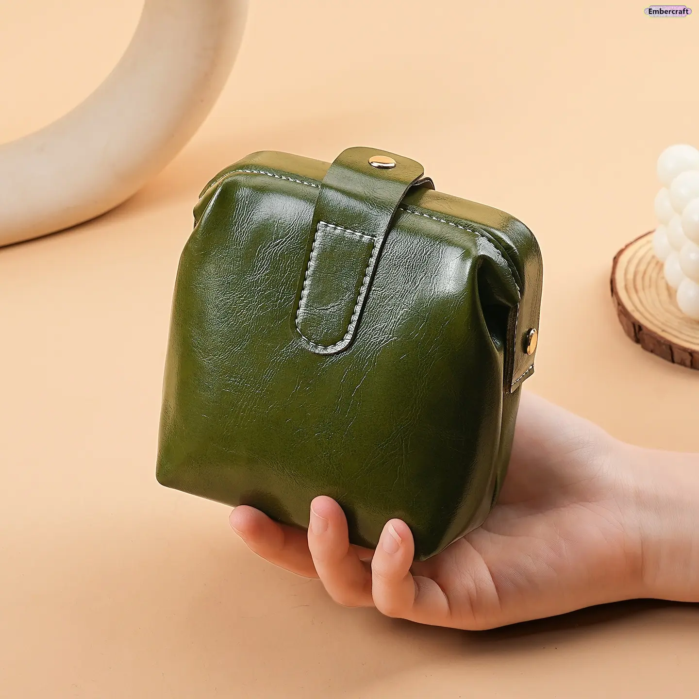 Women's Handmade Genuine Leather Retro Vanity Bag - Zip Closure, Multi-Compartment Purse Organizer for Toiletries and Makeup, Easy-Carry Elegant Mini Gift, timeless musthave versatile modern