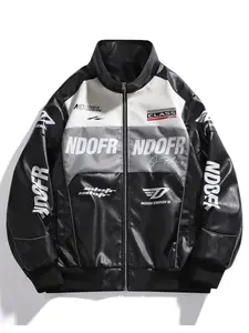 Leather Jacket Men's Coat Autumn Winter Fashion Trendy Couple's Motorcycle Jacket Leather
