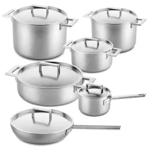 Mepra Attiva Pewter 12-Piece Cookware Set