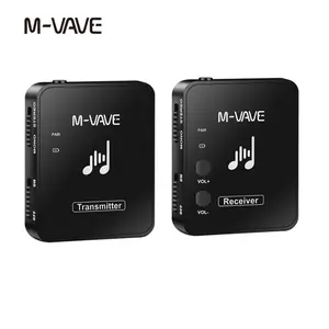 M-VAVE MS-1 Wireless in-Ear Monitor System 2.4G Stereo Wireless IEM System with Transmitter Beltpack Receiver Automatic Pairing for Studio Band Rehearsal Live Performance