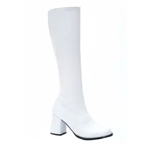 White Gogo Costume Boots for Women