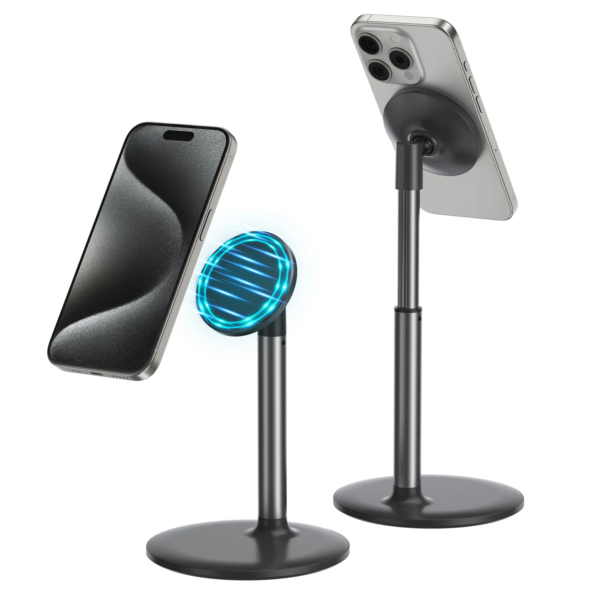 Cooper MagStand MagSafe Alloy Universal Smartphone Holder - 360° Rotatable, Height & Angle Adjustable, Strong Silicone Accessory with 2026 Mini Tripod, Wireless Bluetooth Speaker (Car & Desk Mount) | Phone Holders & Mounts, Magnetic Stand, Portable Stand