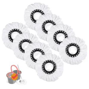 Spin Mop and Bucket Set Replacement Heads, 4/8 peices Microfiber Refill s for Choose, Dual Use of Dry and Wet