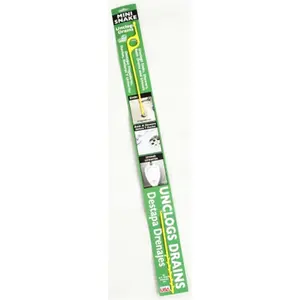 G T Water Products 26in. Drain King Mini Snake DKMS, Drain Auger, Pipe Unclogging Agent, Drain Clog Remover, 26 In