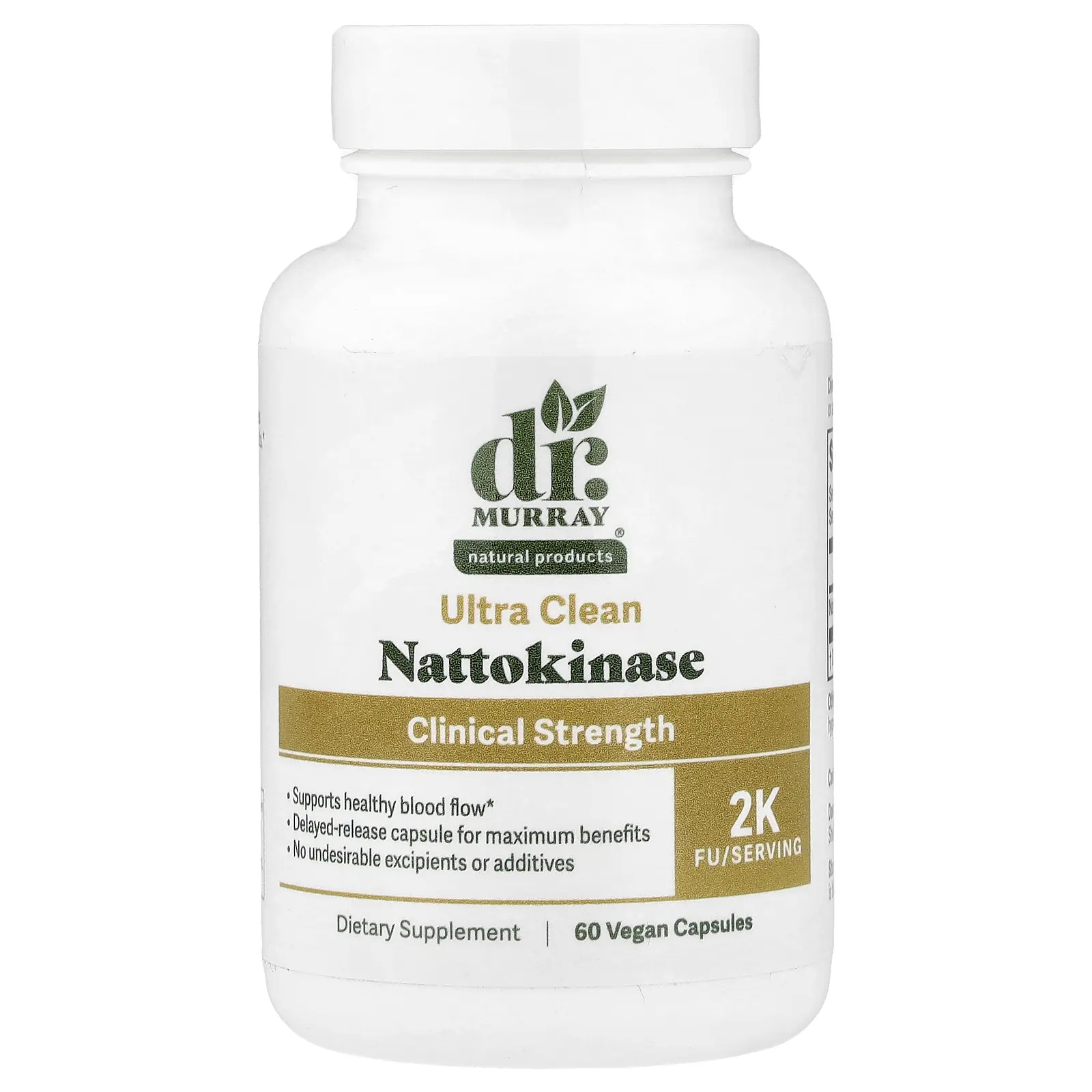 Dr. Murray's Nattokinase, 2,000 FU, 60 Vegan Capsules