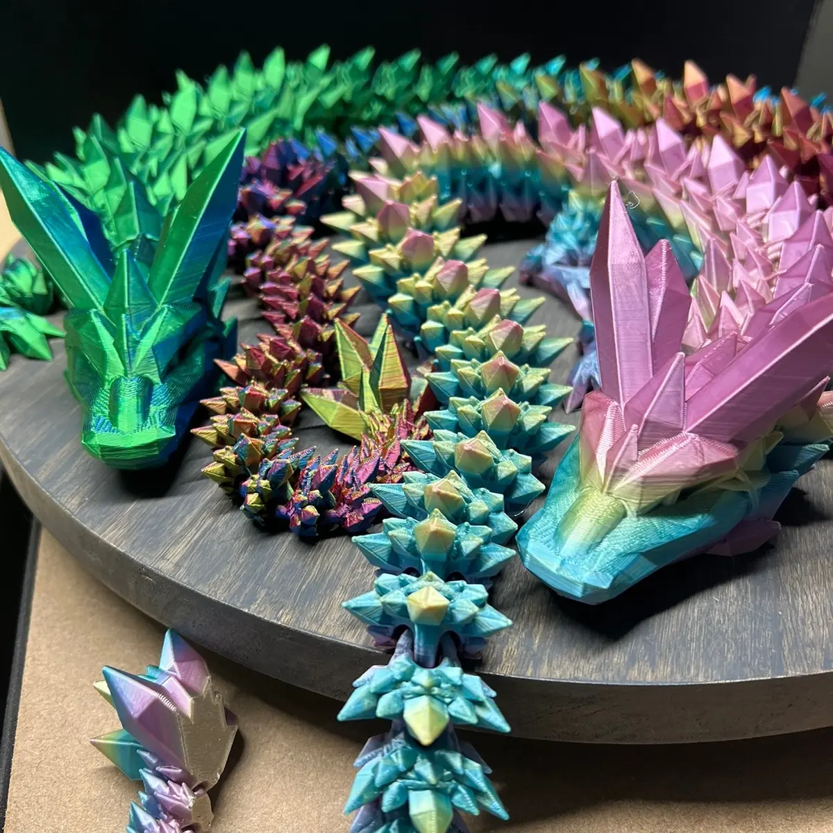 Jumbo Dragon Egg with XL Crystal dragon figurine decor Multicolor