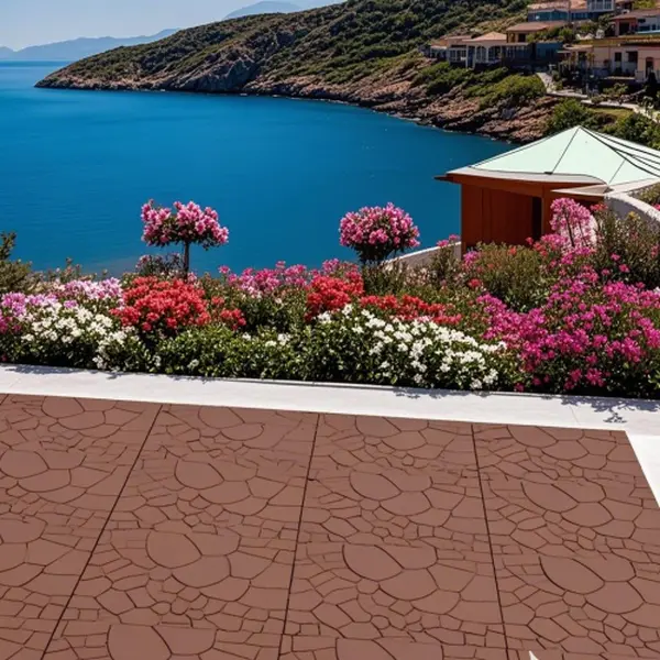 44PCS 12x12in Stone-Texture Polypropylene Interlocking Deck Tiles, Eco-Friendly Waterproof Outdoor Flooring for DIY Enthusiasts, Anti-Slip Durability Easy-to-Clean Easy-to-Disassemble with Anti-Expansion Secure Install, All-Weather DIY Patio Solution
