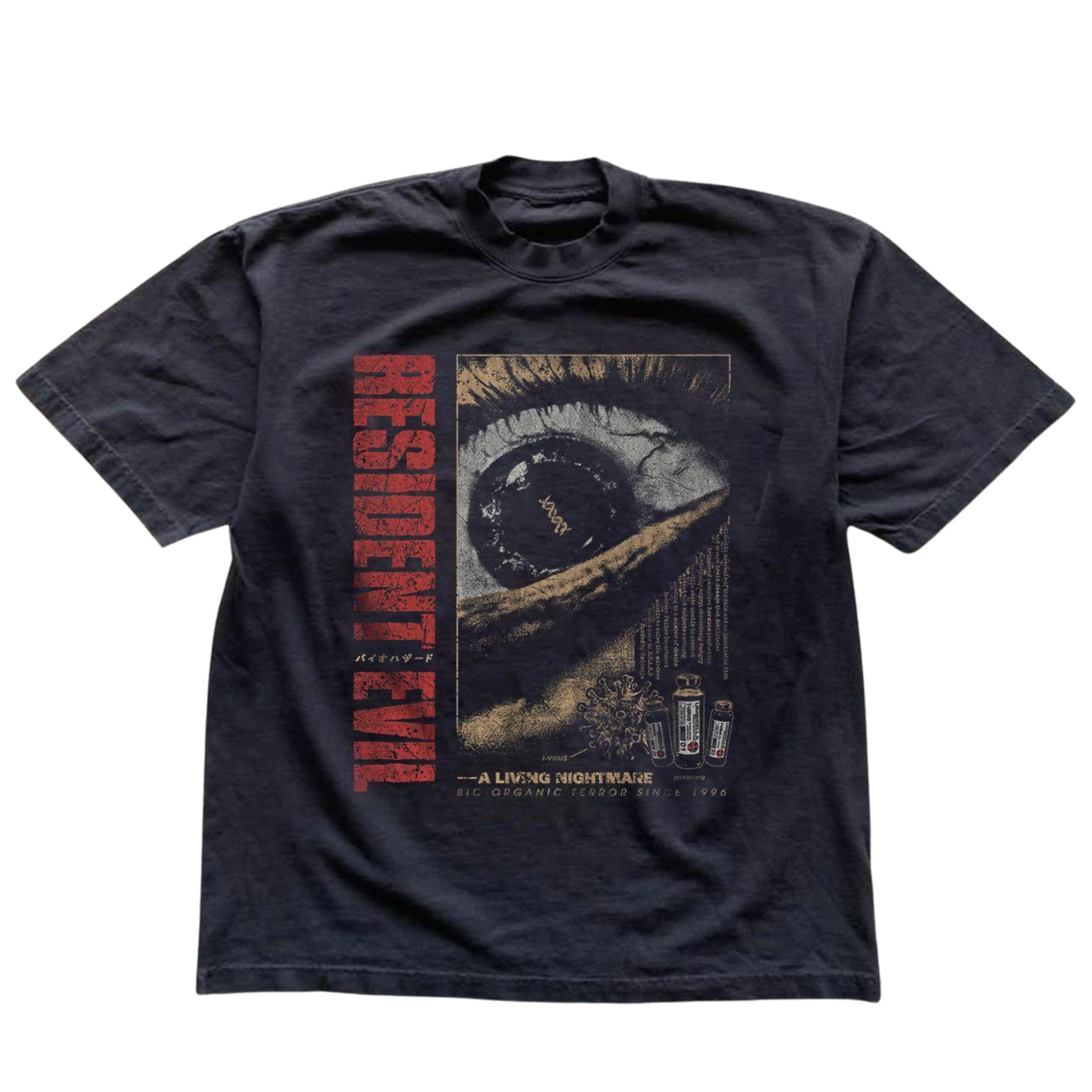 Gildan Men's and Women's T-Shirt, Vintage Style Resident Evil Biohazard Graphic Tee, Unisex Casual Top, Retro Survival Horror Gaming Shirt, T-Virus Zombie Sci-Fi Apparel, Matching Couples Outfits, Unique Fan Gift, Premium Cotton, Classic Video Game Merch
