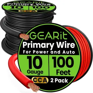 10 Gauge Power Ground Electrical Wire Copper Clad Aluminum Single Conductor 2 Primary Colors 10 Gauge Power Ground Electrical Wire Copper Clad Aluminum Single Conductor 2 Primary Colors