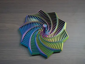 3D Printed Expanded Sensory Fidget Star, New Stress Relief Sensory Whirling Spiral with Handle, Very Satisfying Sight and Sound with Hypnotizing Visual Fidget Toy