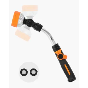 VEVOR Watering Wand, 15-Inch Heavy Duty Garden Hose Wand with 8 Spray Patterns & 180° Swivel Head, Long Hose Nozzle Sprayer with on/off Thumb Control, Ideal for Hanging Baskets, Shrubs, Garden, LawnSummervibes