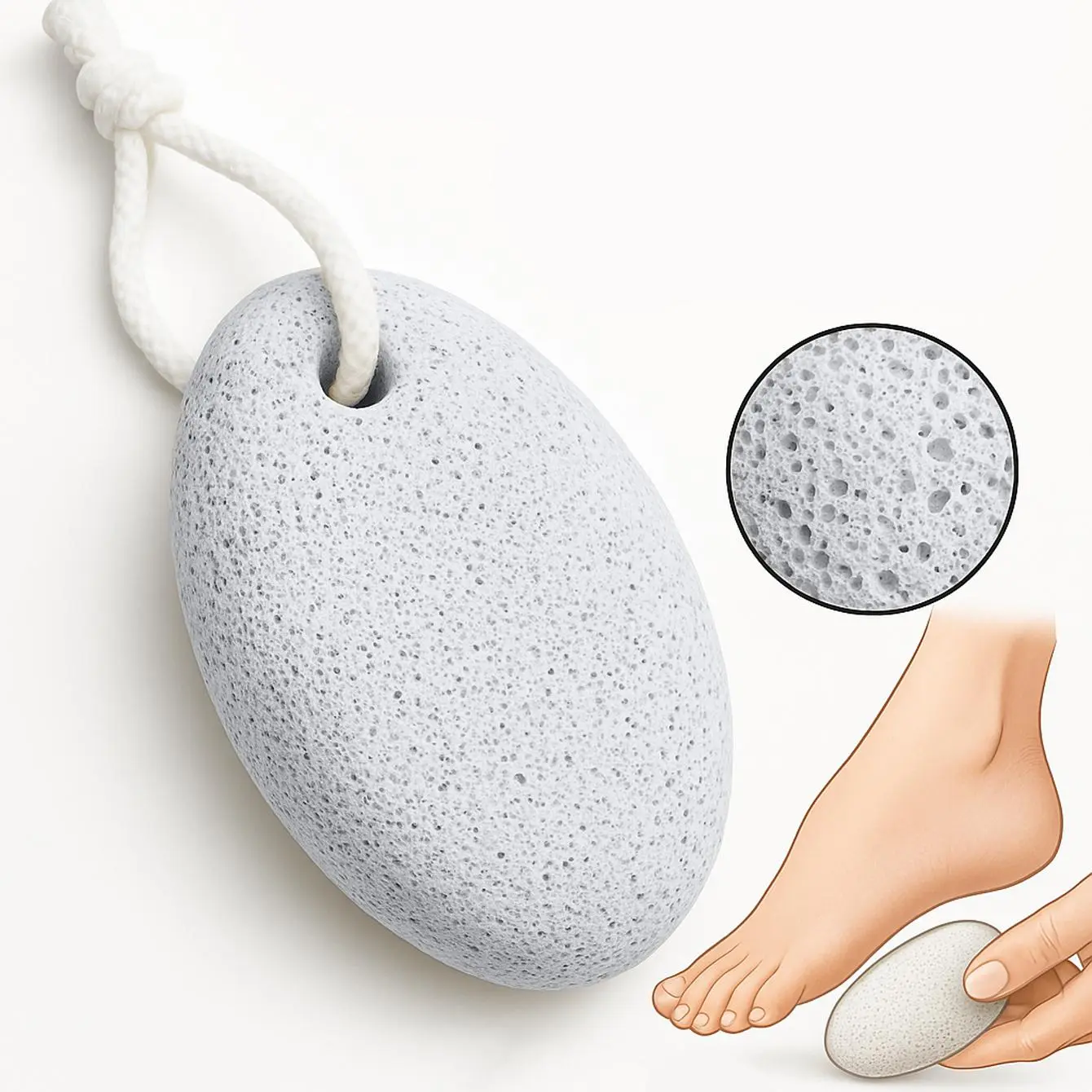 Natural Pumice Stone for Feet, Lava Pedicure Tools, Pedicure Care Tool, Hard Skin Callus Remover, Foot File Exfoliation, Bathroom Gadgets