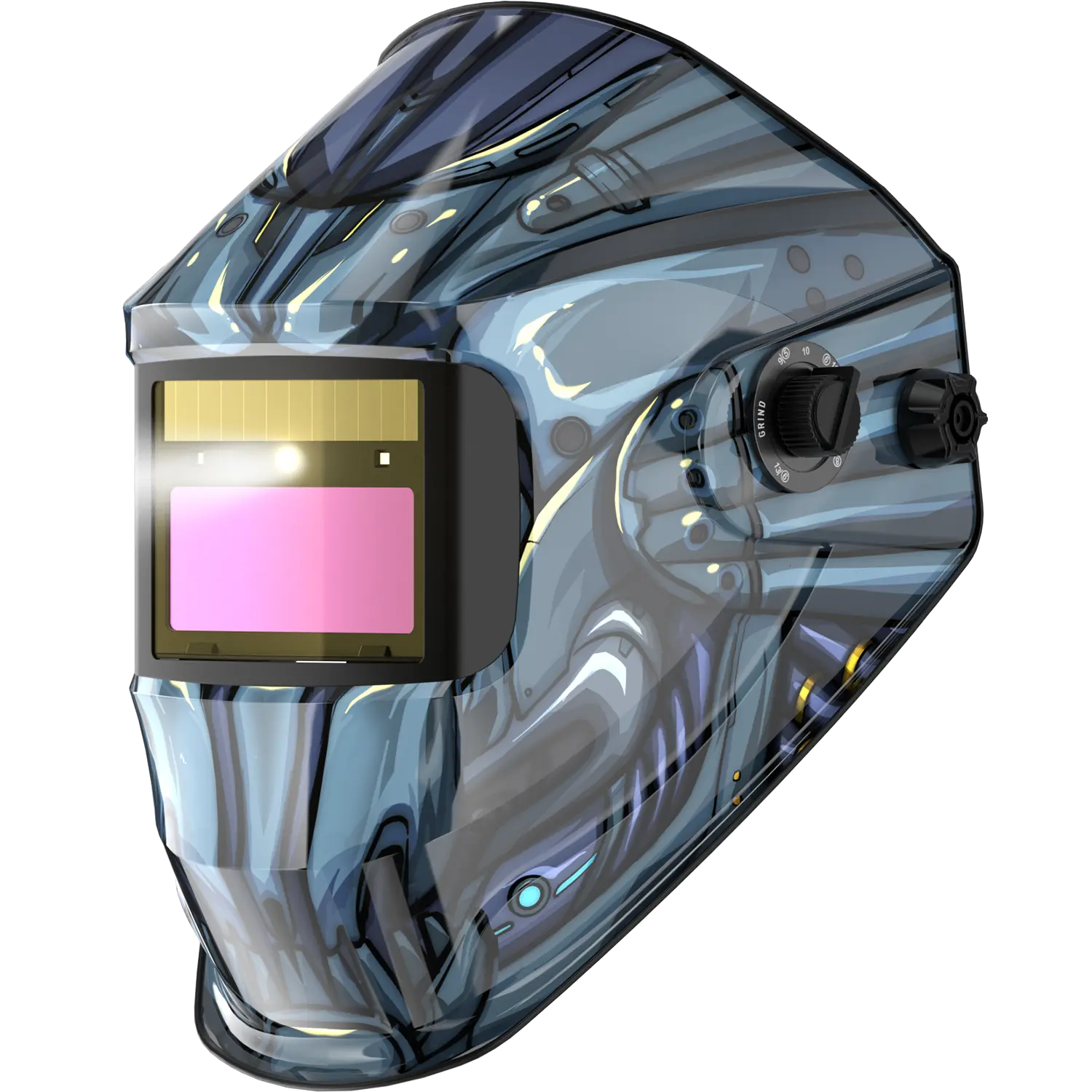ANDELI LED Auto Darkening Welding Helmet, Full Digital Filter, Type‑C Rechargeable & Solar Power, True Color, 1/30000s Ultra Fast, Wide Shade 3/5-9/9-13, 4 Arc Sensor, Weld/Cut/Grind/Lock Mode Welder Hood for TIG MIG MMA ARC, Tool, Weldingmask Weldingcap