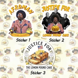 [Sticker] Afroman Lemon Pound Cake Sticker, Justice for Lemon Pound Cake Sticker, Funny Meme Sticker