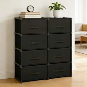 Modern Luxury Metal Multi-Drawer Storage Cabinet, Black Gray Streamlined Organizer Nightstand for Hallway Bedroom Office Home Use, Organizer Storage Furniture