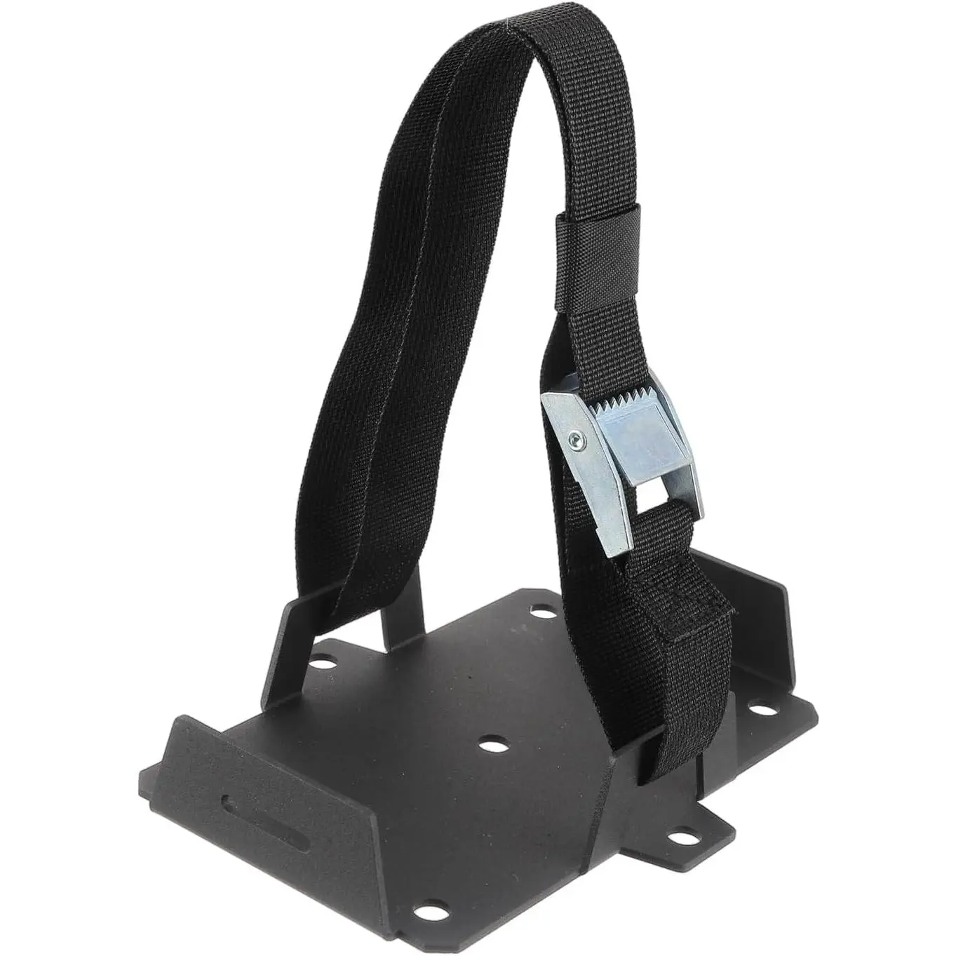 5052 Aluminum Compact Car Battery Tray with 1 Adjustable Strap, Pre-Drilled Slots, Secure Hold - Fits 6V-12V, 6AH-15AH YTX Series Batteries, Convenient Installation for ATV, Boat, Motorcycle, Compact Tray