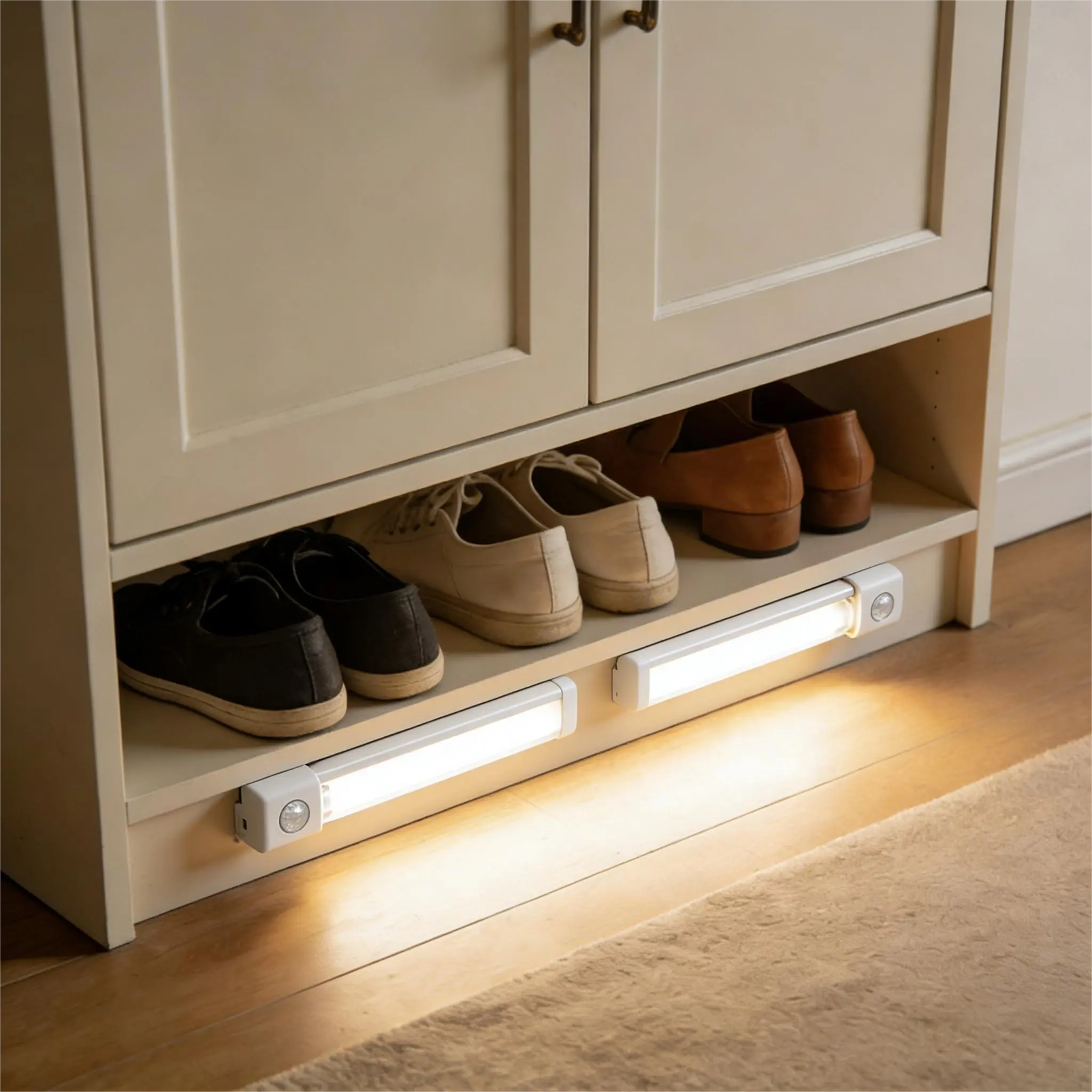 Under Cabinet Lights, LED USB Rechargeable Battery Operated Motion Sensor Light Indoor, 2/4Pack Magnetic Dimmable Closet Lights, Wireless Under Counter Lights for Kitchen, Stairs, room decor summerwins