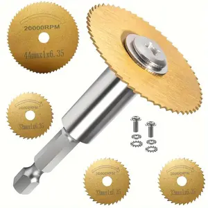 [High-speed saw blade] 7-piece high-speed steel hexagonal handle saw blade set | Titanium coating, suitable for rotary tool cutting, high-performance blades, multifunctional blades, wear-resistant blades, professional cutters, carpentry, Power Tools