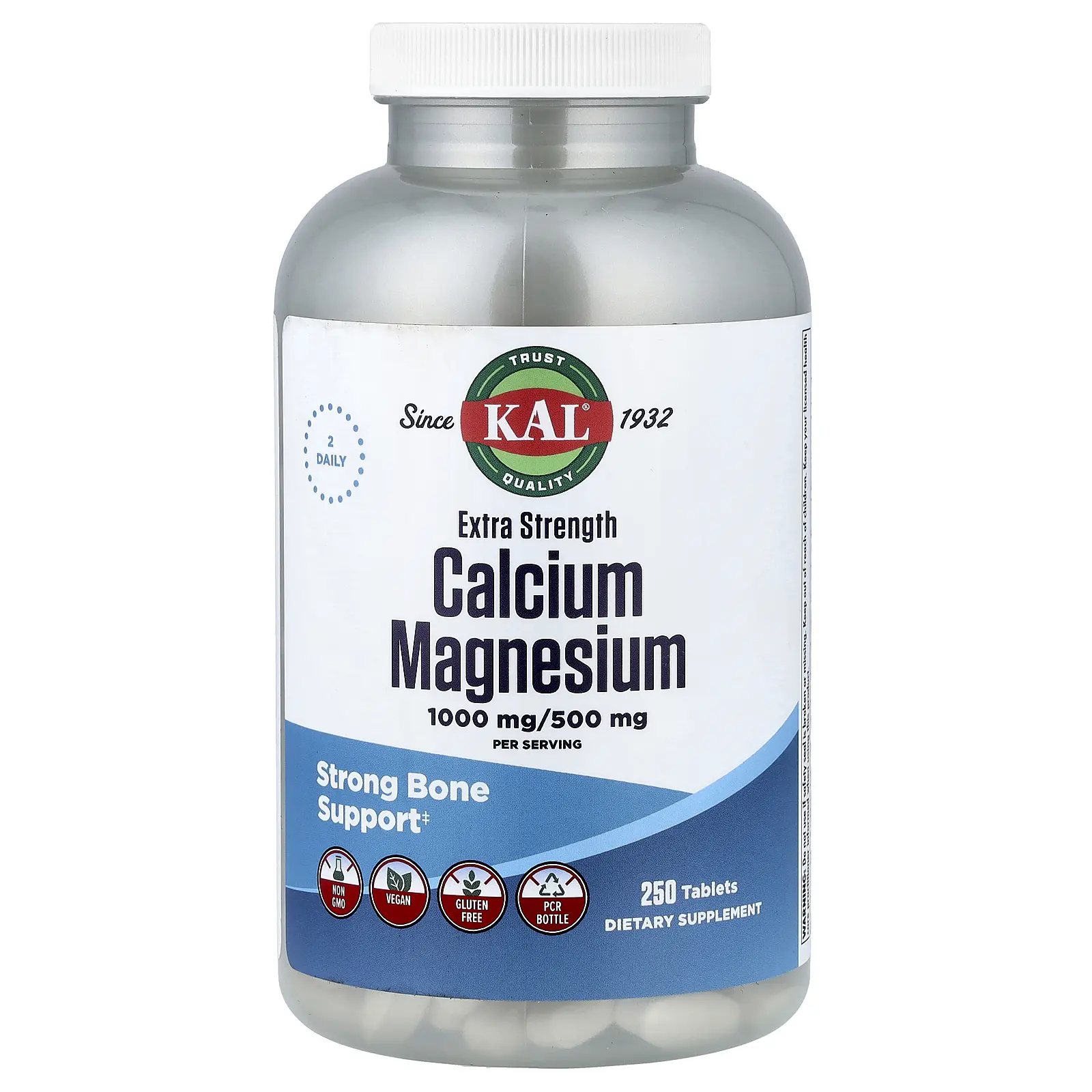 KAL Calcium Magnesium, 250 Tablets