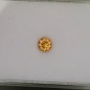 Natural Brazilian Imperial Topaz Round Cut Loose Gem ~0.99cts - Rare Earth-Mined Gemstone