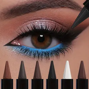 6Color Natural Eyeshadow Pencil Set Long Lasting Makeup Smooth Waterproof Smudgeproof Highlighter Blendable Glossy EyeShadow Stick Suitable For Beginners Cosmetic