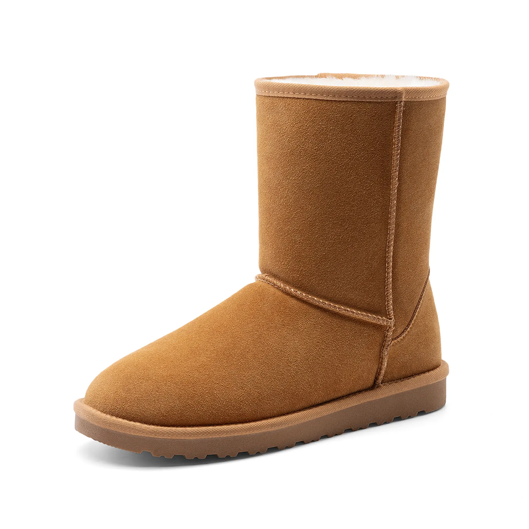 BRUNO MARC Men's Classic Suede Winter Boots, Warm Faux Fur Lined Short Outdoor Casual Ankle Boot, Classic Boot