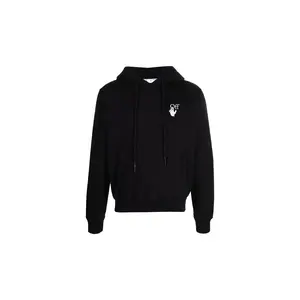 Arrows-print logo Hoodie "BLACK/MULTI-COLOR" OMBB034F21FLE0021084