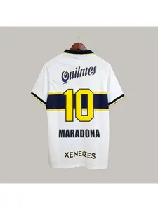 Classic Retro Hot Selling Boca Juniors Jersey Men's Sports Casual T-shirt Short Sleeved Comfortable Trendy Player Version Top Athletic Sports Clothing Sports Tops