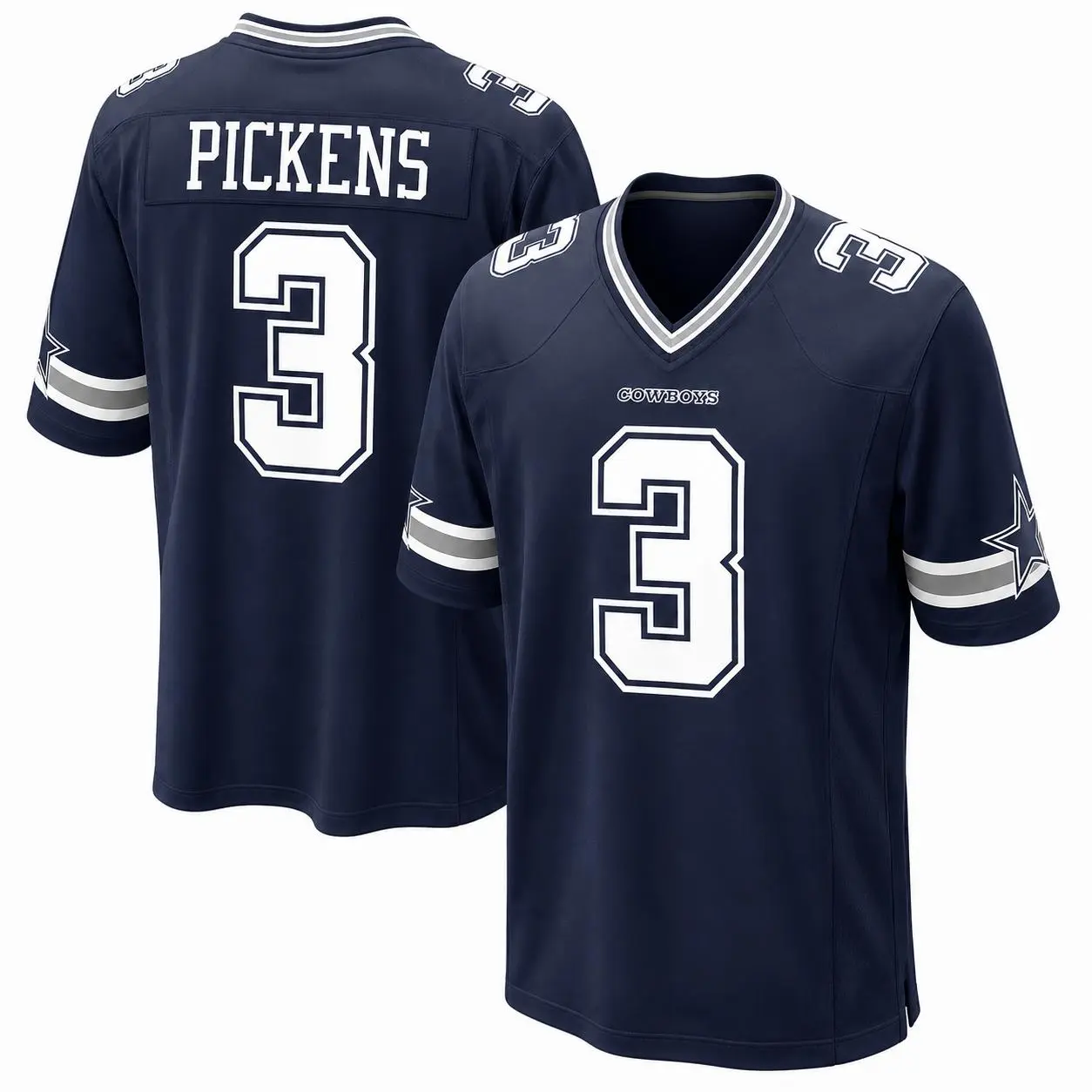 2026 George Pickens #3 Dallas Football Jersey, Unisex Navy Game Day Shirt, Athletic Fan Collectible Sportswear, Player Name & Number, Gift for Football Fans