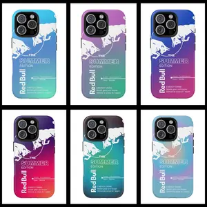 Energy Drink Red Bull Inspired Phone Case Racing Sport Style Charging Bulls Cover for iPhone 17 - 11 Pro Max Plus Mini X XR XS 7 8 Plus or SAMSUNG GALAXY S25 - S21 Ultra Plus