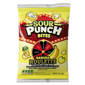 Sour Punch Banana Roulette Bites, 5oz Bag