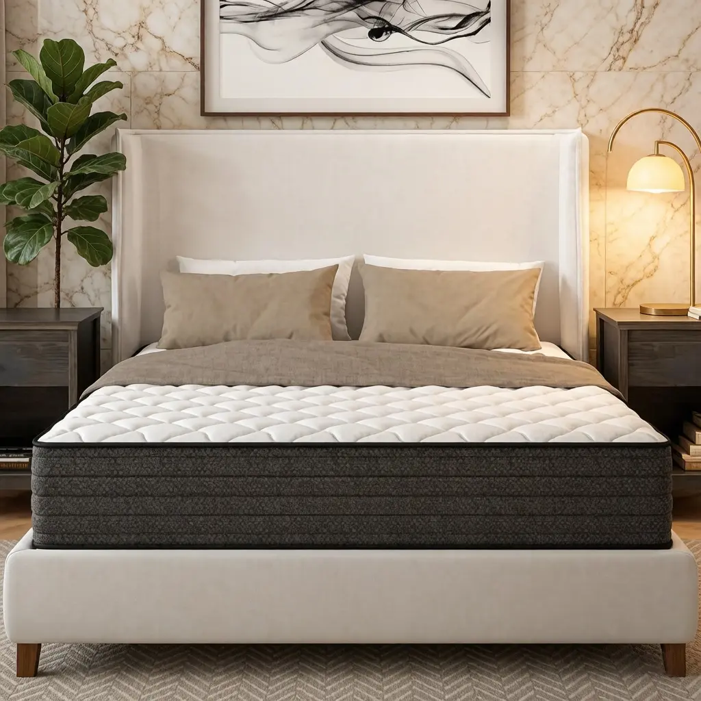 10 Inch Mattress Twin XL Full Queen King Size Mattresses 12 Inch Hybrid Innerspring Mattress, Gel Memory Foam & Pocket Springs,Pressure Relief & Motion Isolation, Breathable & Cool Fabric, Medium Firm Bed in a Box, CertiPUR-US Certified, Made in USA