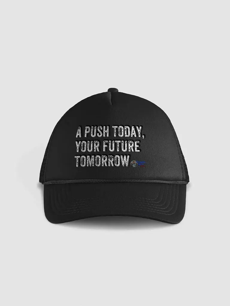 Tranquilo Quieto Brand Trucker Hat - Cool Athletic Silhouette Baseball Cap with Text Print, Black/Black, One Size, Grinders Fashion Accessory for Daily Use