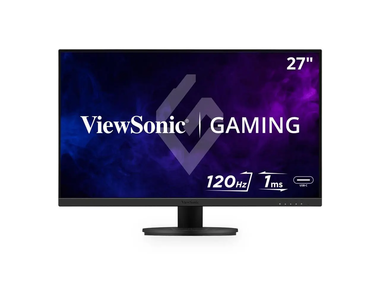 ViewSonic VX2716A 27" 1080p Gaming Monitor, IPS Display with 120Hz and 1ms, USB-C, HDMI, DisplayPort for Daisy Chain