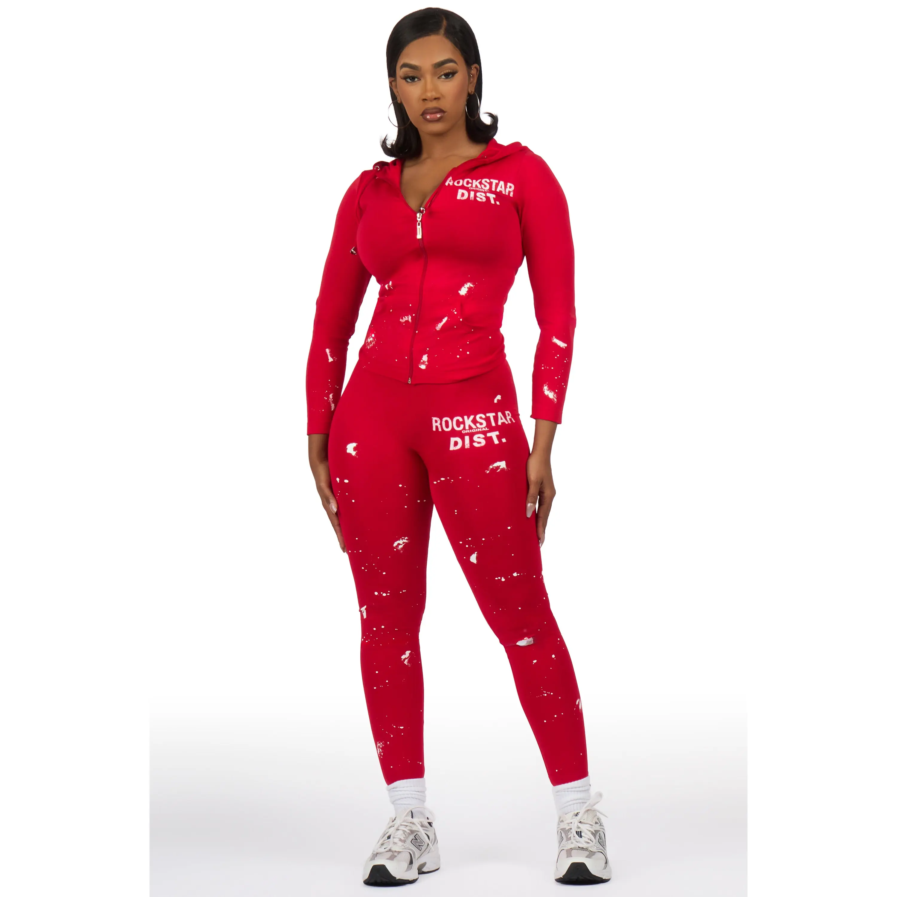 Nikki Red Painted Active Set