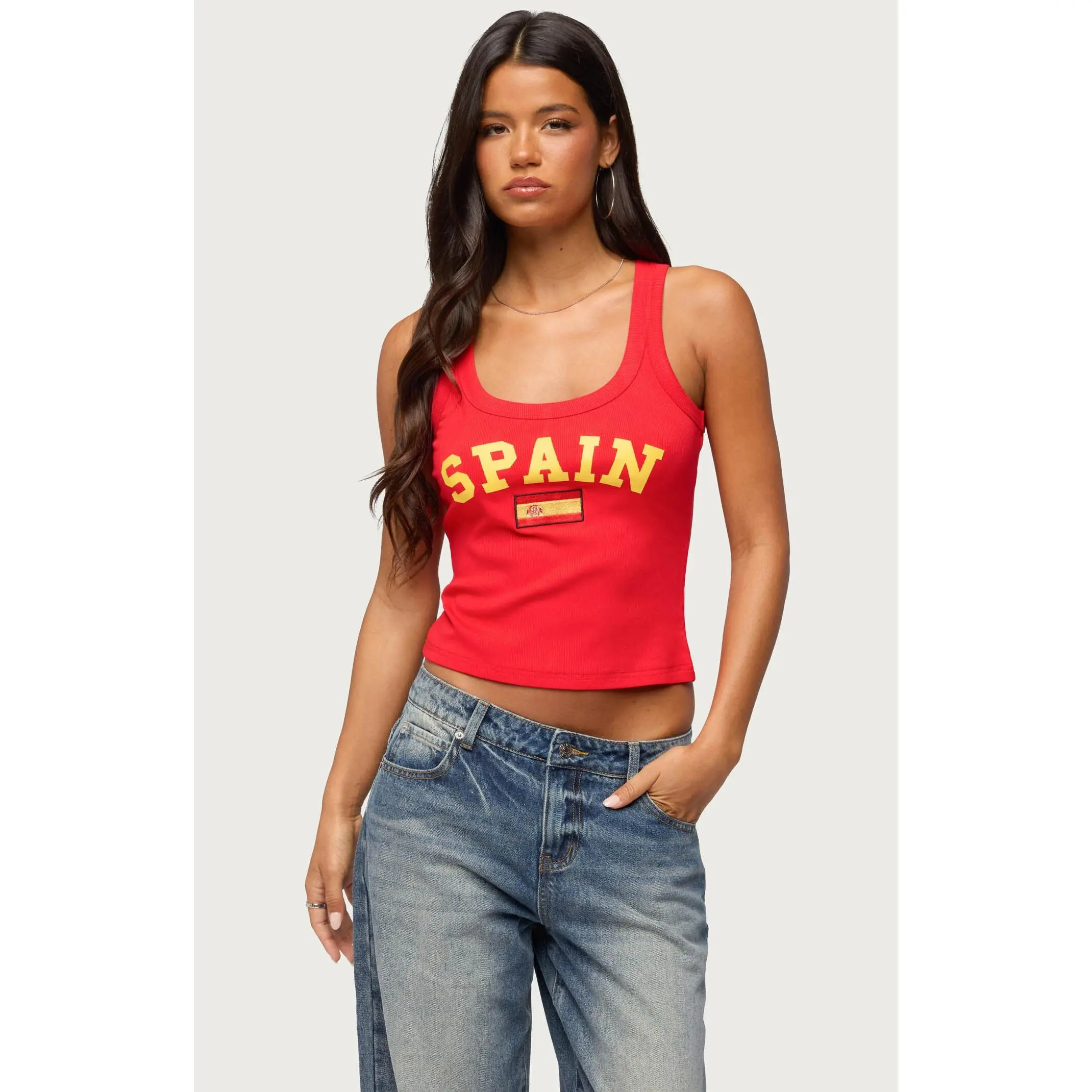 Edikted Women's Spain Ribbed Tank Top