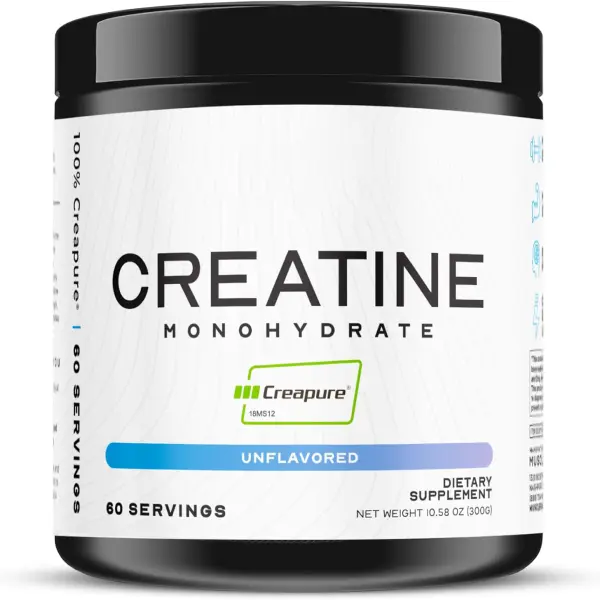 Creapure Creatine Monohydrate Powder, Vegan Keto Friendly Gluten-Free, Mass Gainer, Muscle Recovery Supplement and Trusted Creatine for Muscle Growth, Creatine Powder, Unflavored