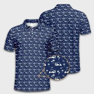 Funny Polo Golf All-Over Print Performance Shirt for Men Lightweight, Gildan Unisex, Premium Quality Cotton, All-Day Comfort