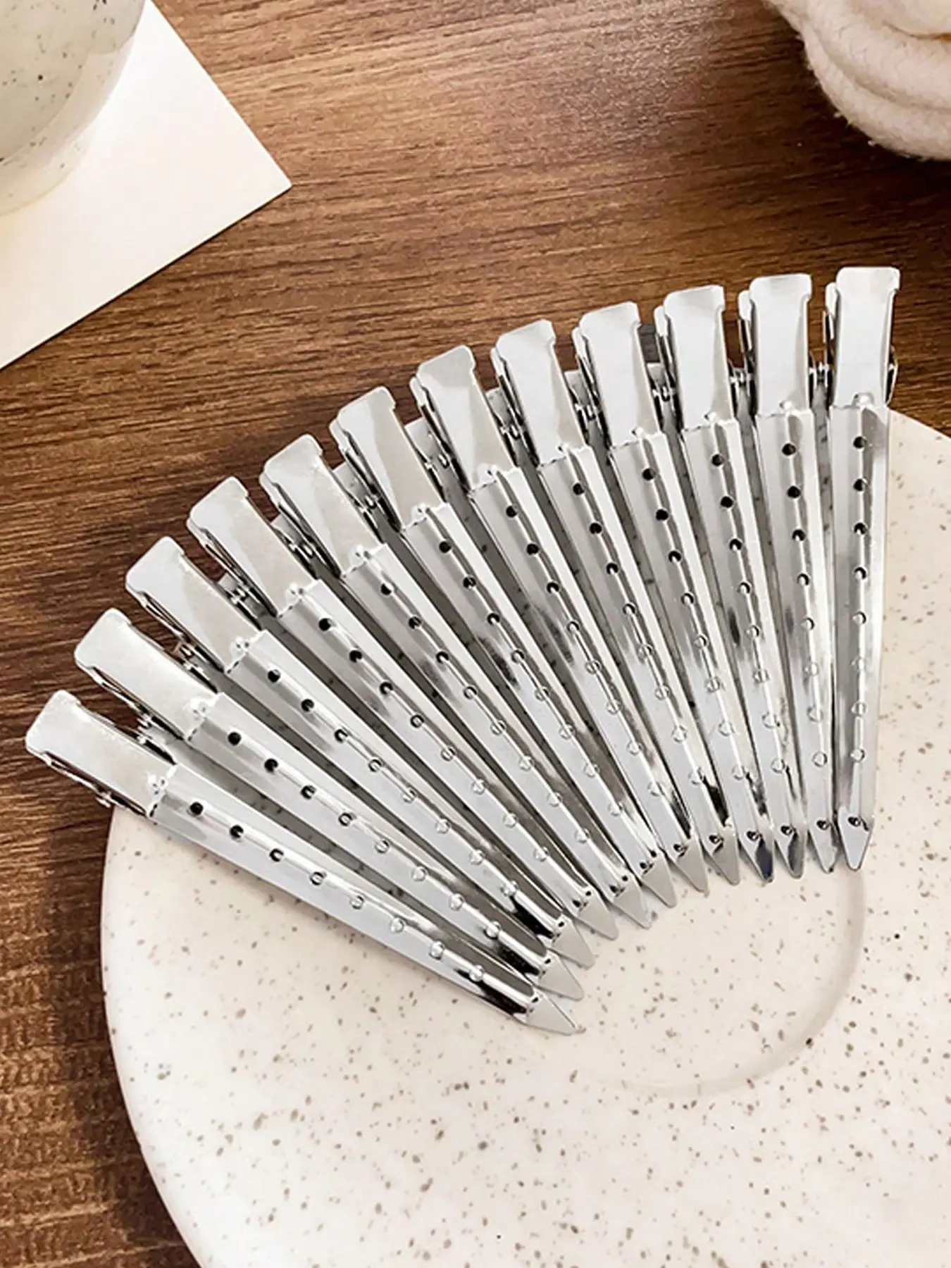 24/12/6pcs women's fashion and simple metal Decorative hair clips, silver alloy 9cm/3.54in, suitable for women's daily decoration, hair salon styling, commuting hair clips, side bangs hair accessories, clips, school supplies, cute accessories