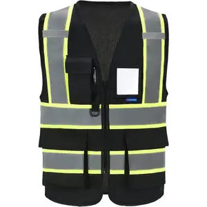 AYKRM 11 color High Vis Reflective Safety Vest for Women Men Pocket Zipper ANSI/ISEA Standard